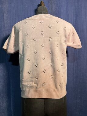 Light Pink women Short-Sleeve Knit Sweater